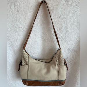 The Sak Cream and Brown Shoulder Bag